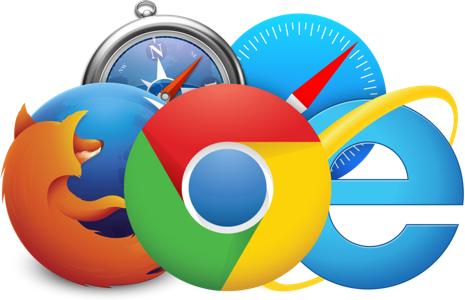 Browser extension icon with security warning symbol